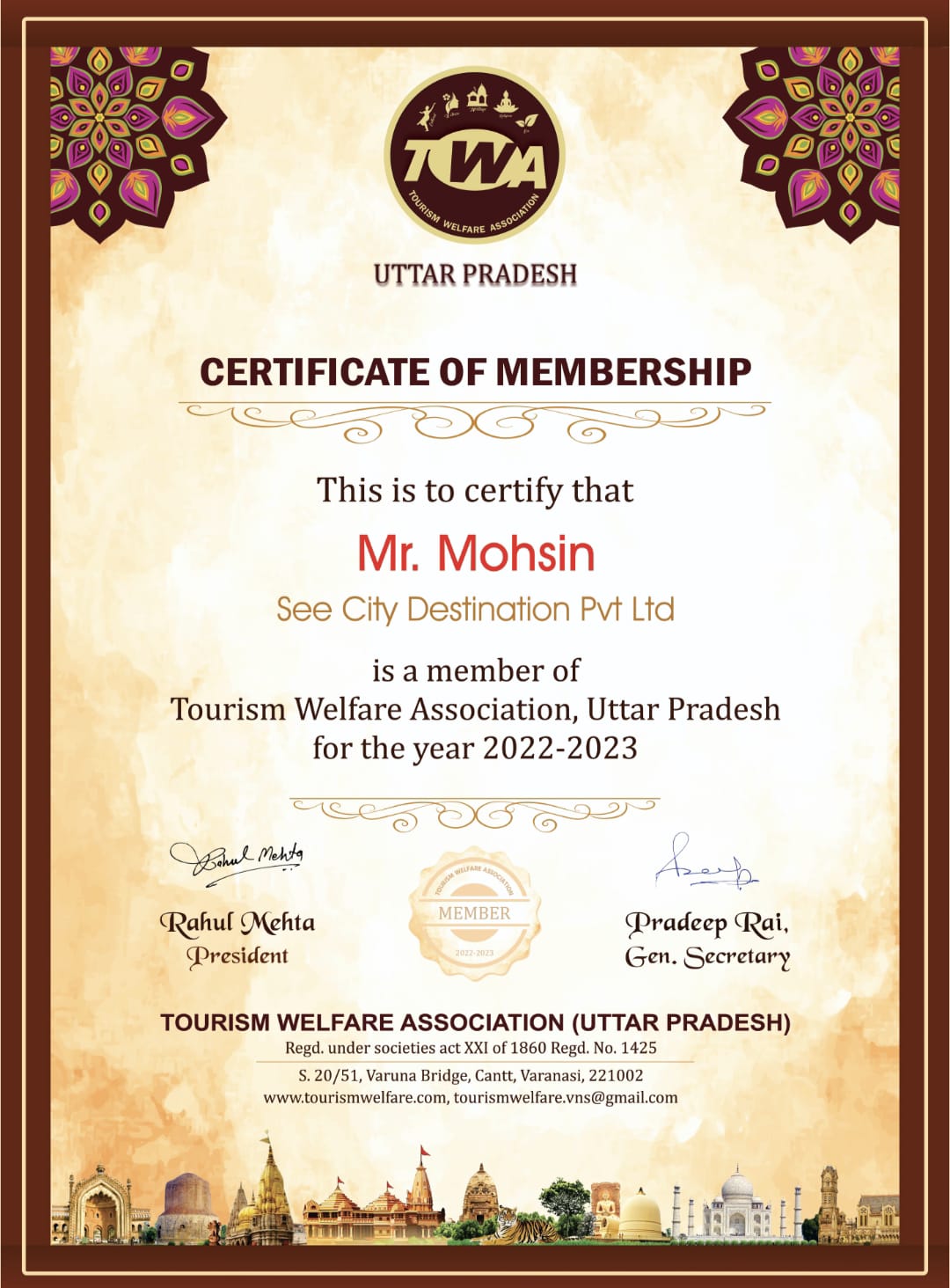Member of TWA Uttar Pradesh